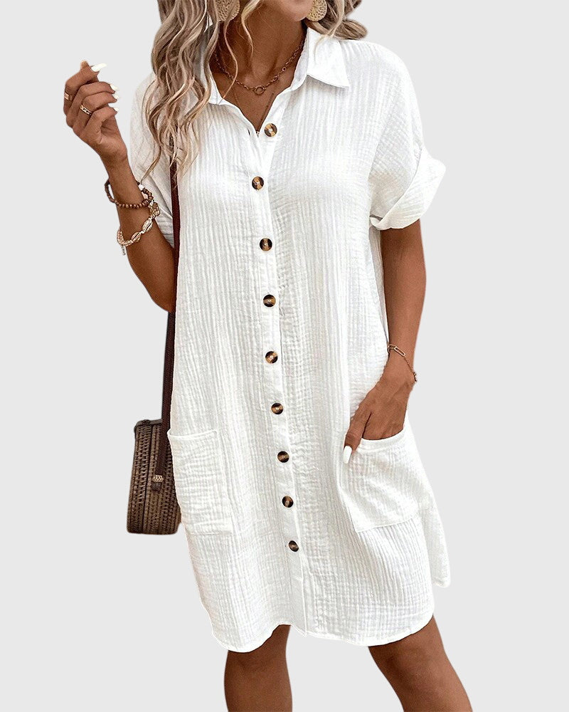 Élodie Robe Fluide Confort – Robe Légère au Style Décontracté Chic