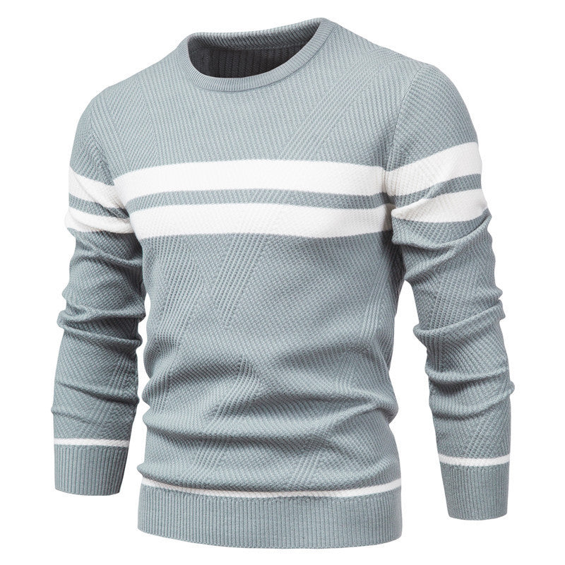 Amaury Pull Homme – Pull Rayé Décontracté à Coupe Regular et Style Intemporel