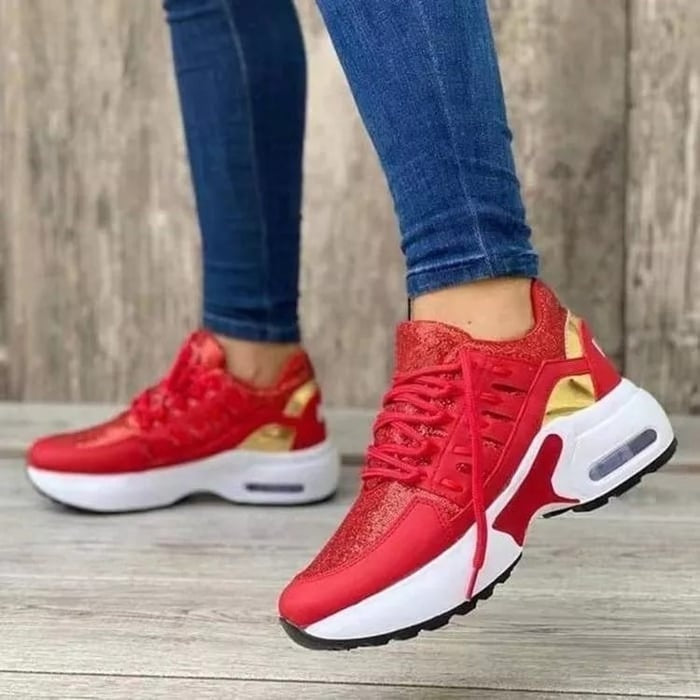 Amara Baskets Femme – Sneakers à Semelle Air-Cushion et Plateforme Confortable