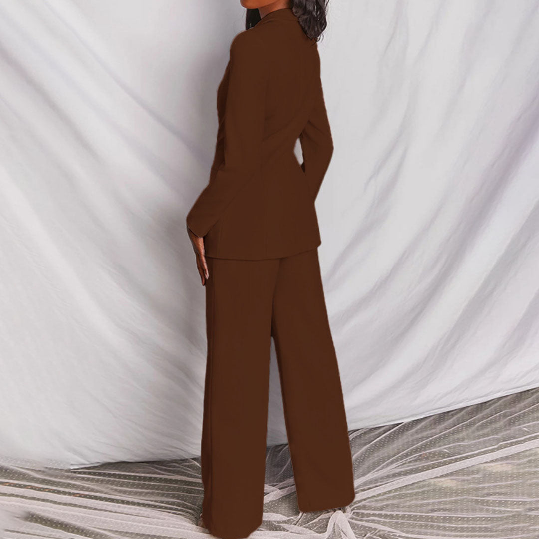 Solène Ensemble Femme – Ensemble Blazer et Pantalon Élégant pour le Bureau