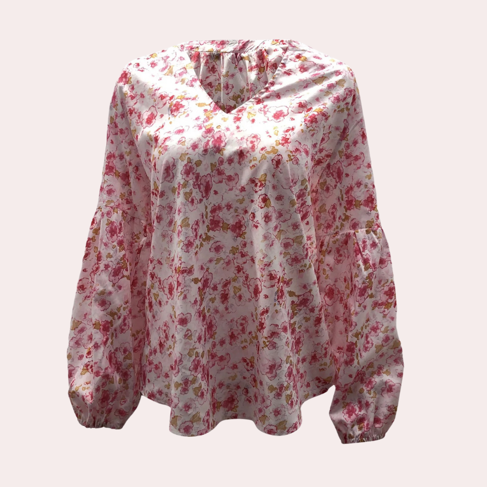 Éléna Blouse Femme – Blouse Classique à Manches Longues au Style Intemporel