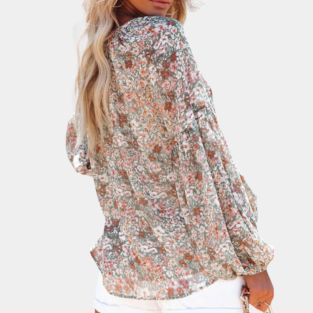 Éléna Blouse Femme – Blouse Classique à Manches Longues au Style Intemporel