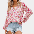 Éléna Blouse Femme – Blouse Classique à Manches Longues au Style Intemporel