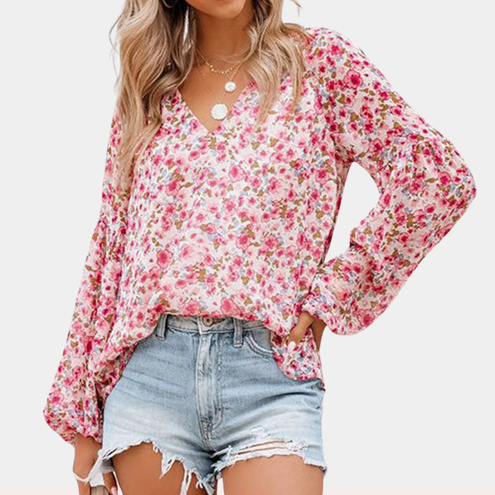 Éléna Blouse Femme – Blouse Classique à Manches Longues au Style Intemporel