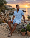 Thierry Set Men – Polo and Lightweight Shorts Set for Summer