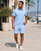 Thierry Set Men – Polo and Lightweight Shorts Set for Summer