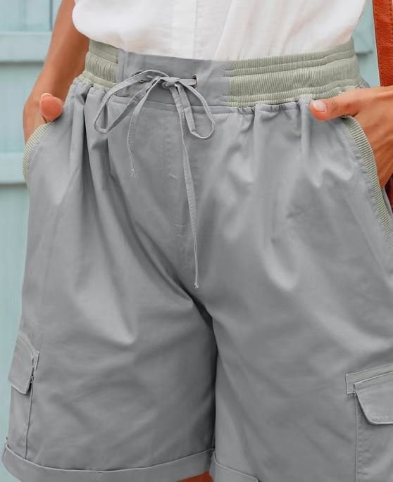 Faustine Short Cargo Femme – Short Utility à Taille Élastique