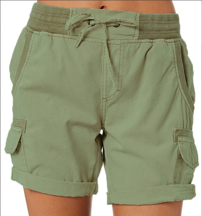 Faustine Short Cargo Femme – Short Utility à Taille Élastique