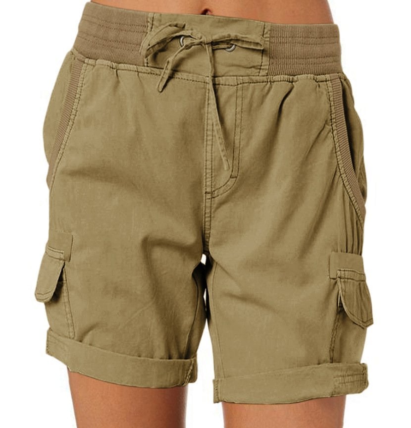 Faustine Short Cargo Femme – Short Utility à Taille Élastique