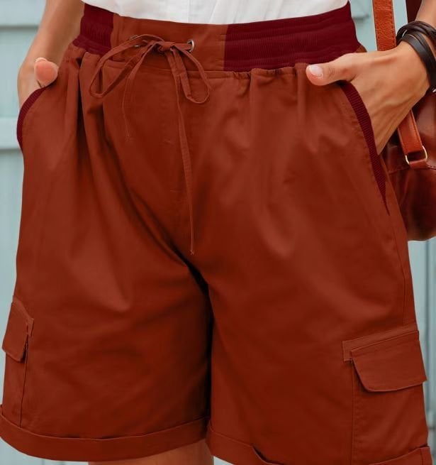 Faustine Short Cargo Femme – Short Utility à Taille Élastique