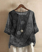 Celeste Blouse Femme – Imprimé Bohème Artistique et Coupe Fluide Élégante