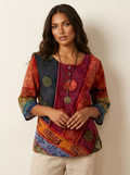 Celeste Blouse Femme – Imprimé Bohème Artistique et Coupe Fluide Élégante