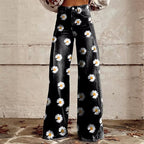 Kathryn Women's Jeans – Wide Leg Jeans with Trendy Artistic Print