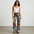 Kathryn Women's Jeans – Wide Leg Jeans with Trendy Artistic Print