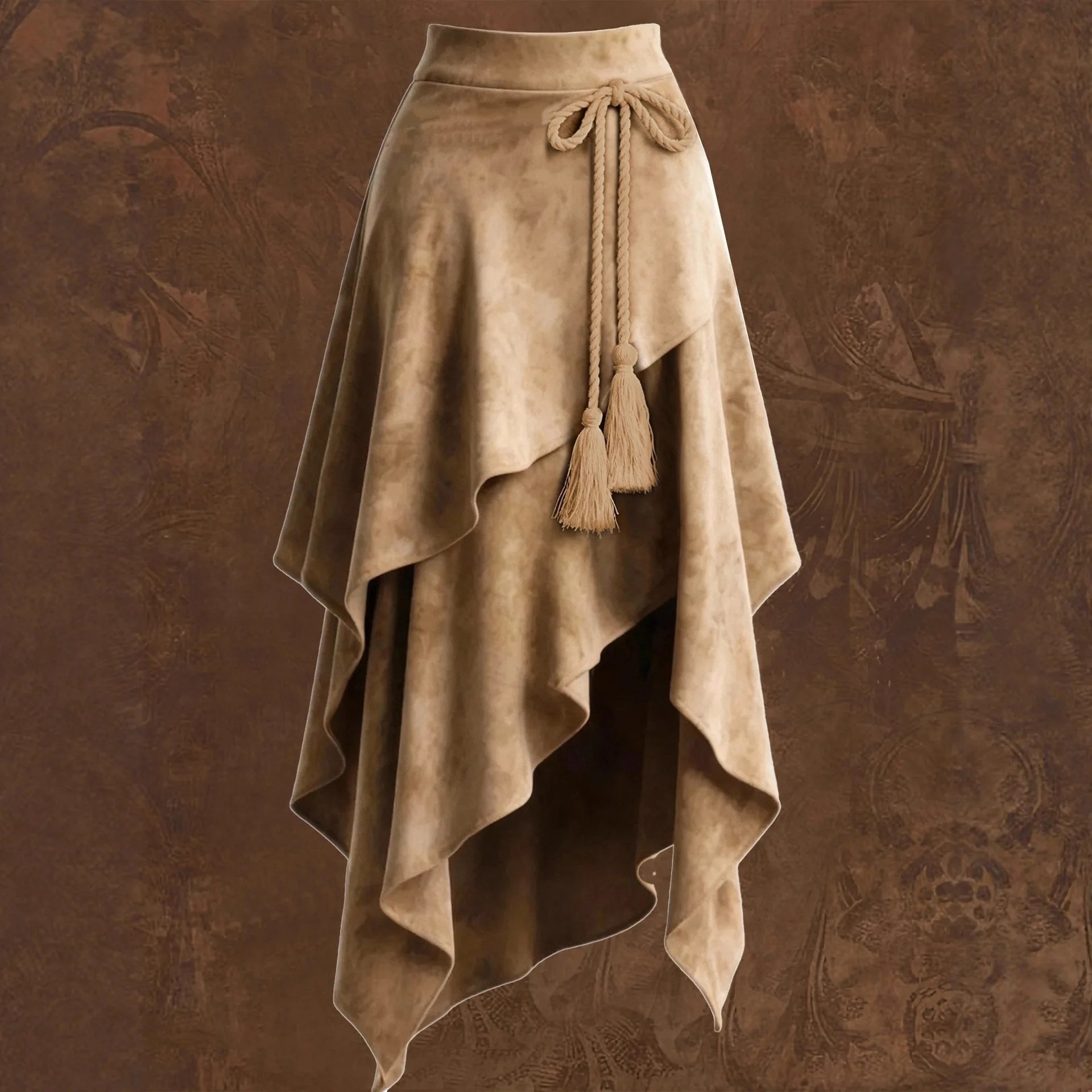 Harper Jupe Portefeuille Asymétrique Femme Effet Suédine Élégante