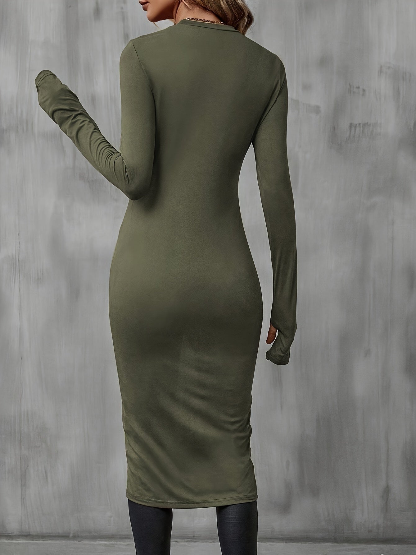 Megan Tunique Femme Asymétrique Cache-Cœur Extensible Mi-Longue