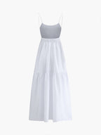 Charlene Robe Maxi Dos Nu – Robe Longue Élégante Sans Manches à Décolleté Profond