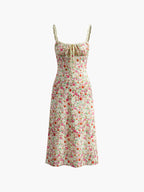 Kristine Robe Midi Fleurie – Robe Cami Élégante en Rayon