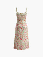 Kristine Robe Midi Fleurie – Robe Cami Élégante en Rayon