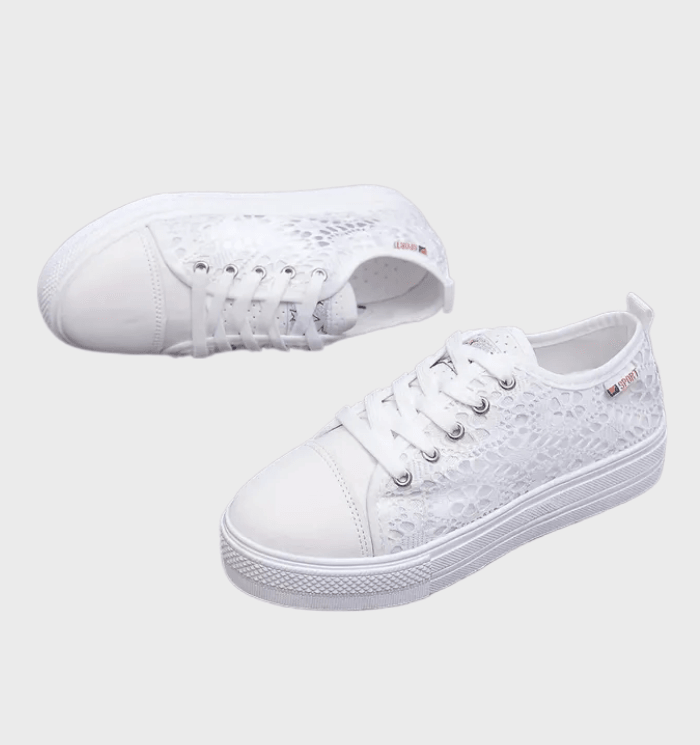 Maëlys Baskets Femme – Chaussures Basses à Lacets, Design Respirant & Semelle Stable
