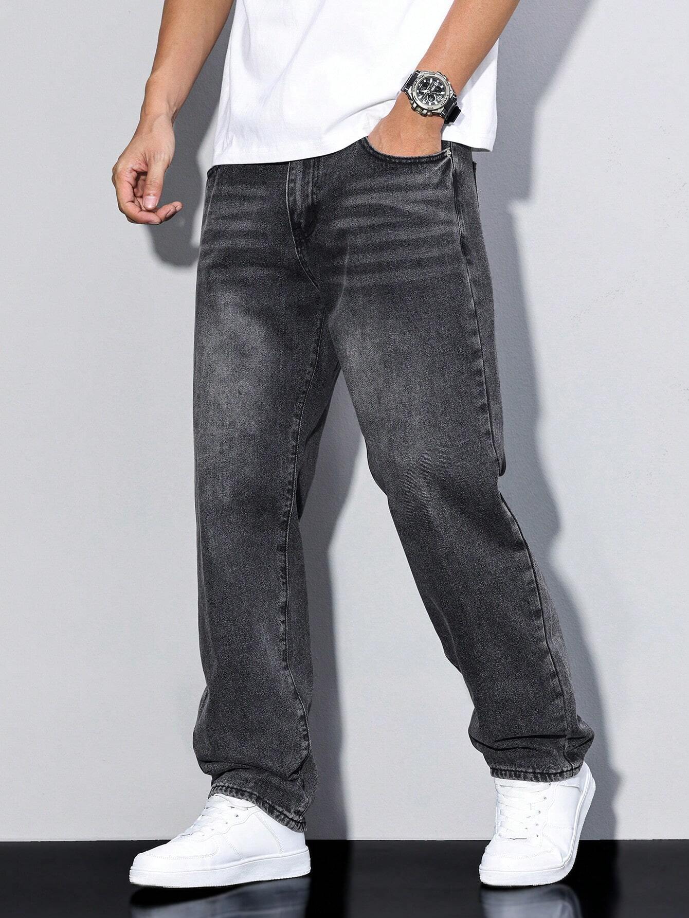 Aurélien Jean Baggy Homme – Jean Large Effet Délavé au Style Streetwear