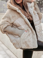 Finley Veste Femme d’Hiver – Manteau Matelassé à Capuche avec Finition Douce & Style Moderne