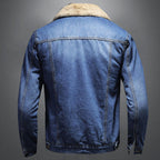 Matteo Veste en Denim Homme – Veste Doublée Chaude au Style Vintage Intemporel