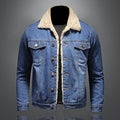 Matteo Veste en Denim Homme – Veste Doublée Chaude au Style Vintage Intemporel