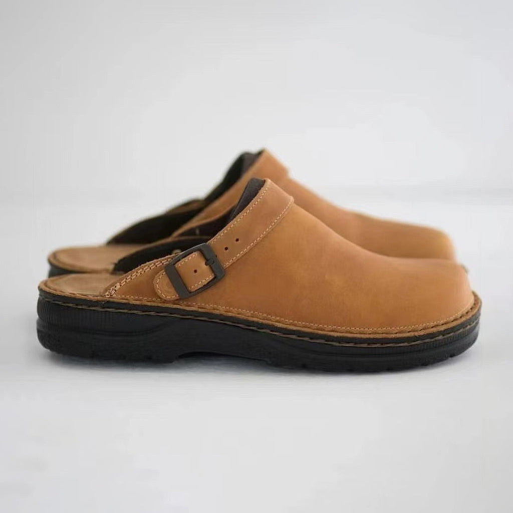 Gabin Claquettes Homme – Sandales en Cuir avec Semelle Antidérapante