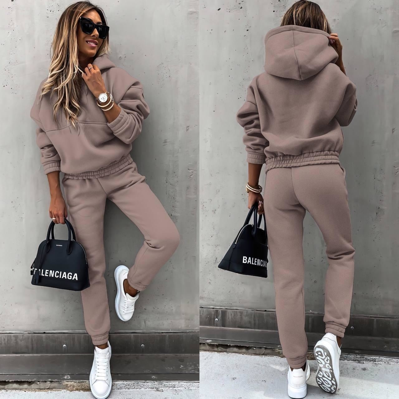 Tahlia Ensemble Femme – Ensemble Décontracté à Capuche avec Pantalon Jogger Confortable