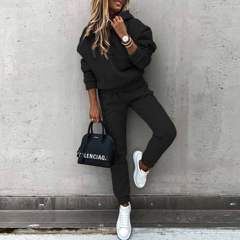 Tahlia Ensemble Femme – Ensemble Décontracté à Capuche avec Pantalon Jogger Confortable