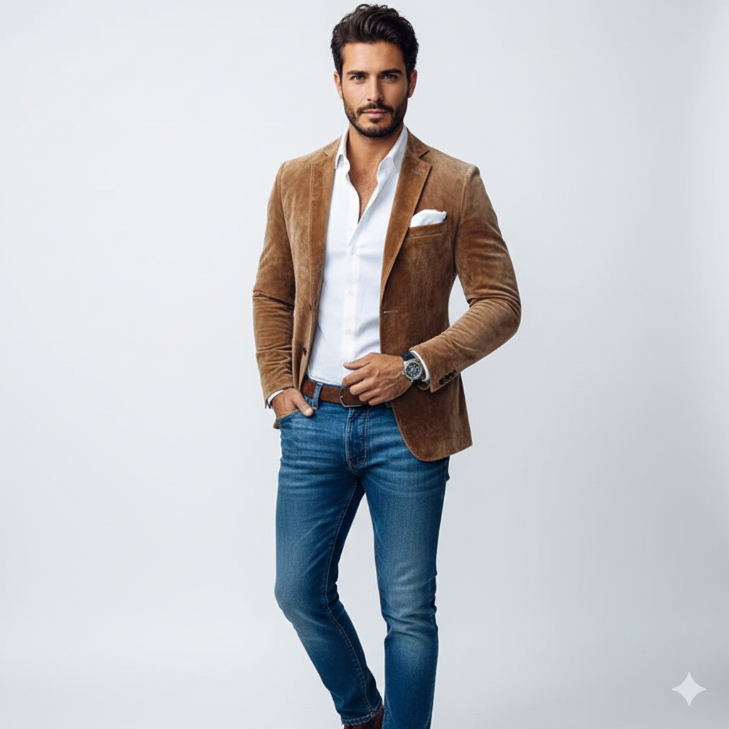 Laurent Blazer Homme – Coupe Slim Fit, Style Casual Chic & Finition Soignée