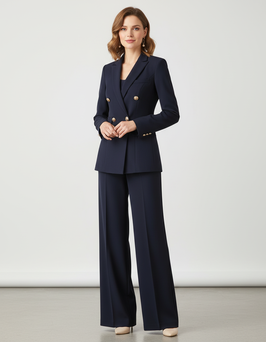 Avery Ensemble Femme Blazer et Pantalon Coupe Élégante pour un Style Raffiné
