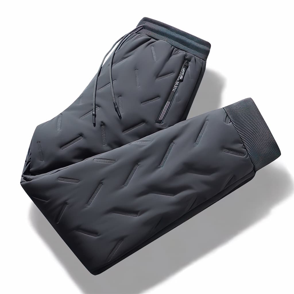 Sawyer Pantalon Thermique Homme – Jogging Doublé en Polaire avec Poches Zippées