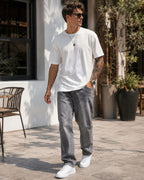 Aurélien Men's Baggy Jeans – Wide Faded Jeans with Streetwear Style
