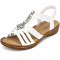 Rosalie Sandalias Mujer con Tiras – Sandalias Confort Ligeras con Detalles de Joyas