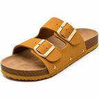 Maric Sandales Mules Femme – Mules à Semelle en Liège avec Brides Ajustables
