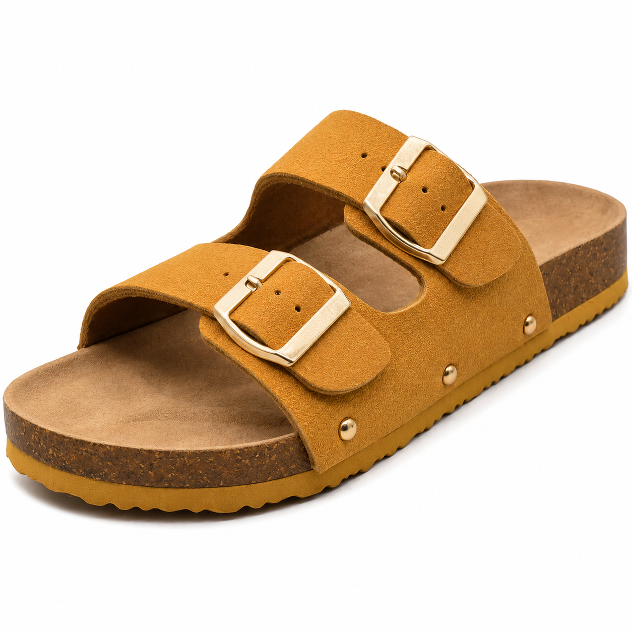 Maric Sandales Mules Femme – Mules à Semelle en Liège avec Brides Ajustables