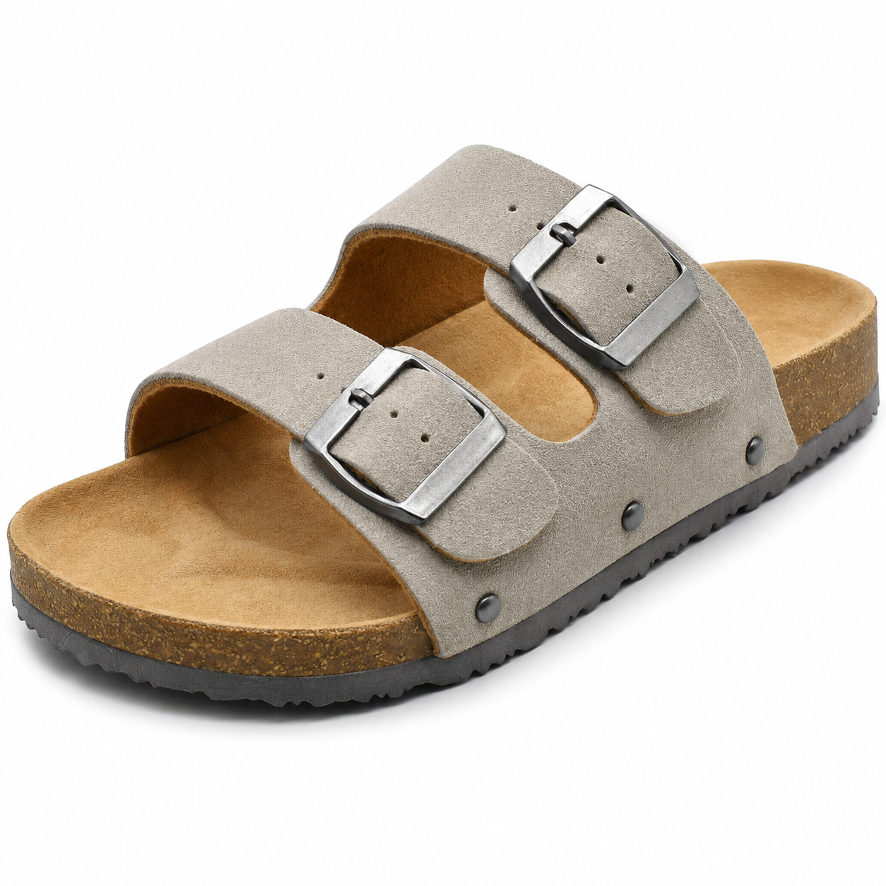 Maric Sandales Mules Femme – Mules à Semelle en Liège avec Brides Ajustables