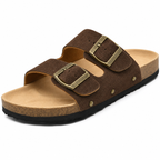 Maric Sandales Mules Femme – Mules à Semelle en Liège avec Brides Ajustables