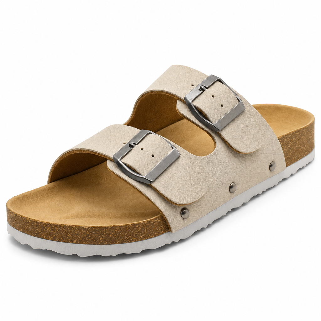 Maric Sandales Mules Femme – Mules à Semelle en Liège avec Brides Ajustables