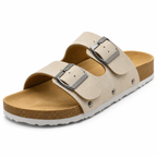 Maric Sandales Mules Femme – Mules à Semelle en Liège avec Brides Ajustables