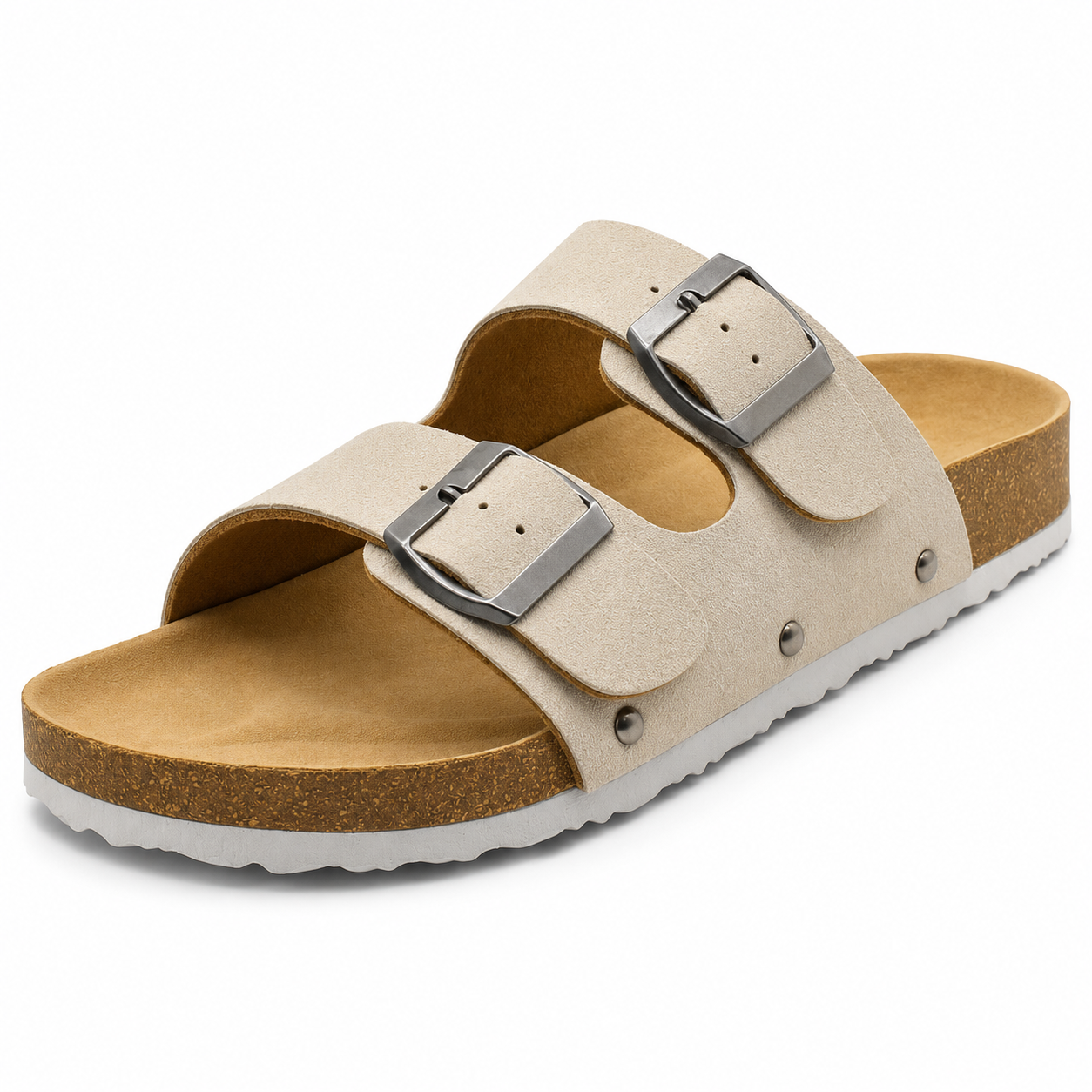 Maric Sandales Mules Femme – Mules à Semelle en Liège avec Brides Ajustables