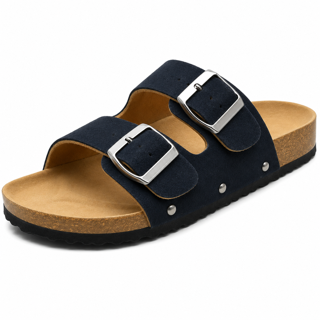 Maric Sandales Mules Femme – Mules à Semelle en Liège avec Brides Ajustables