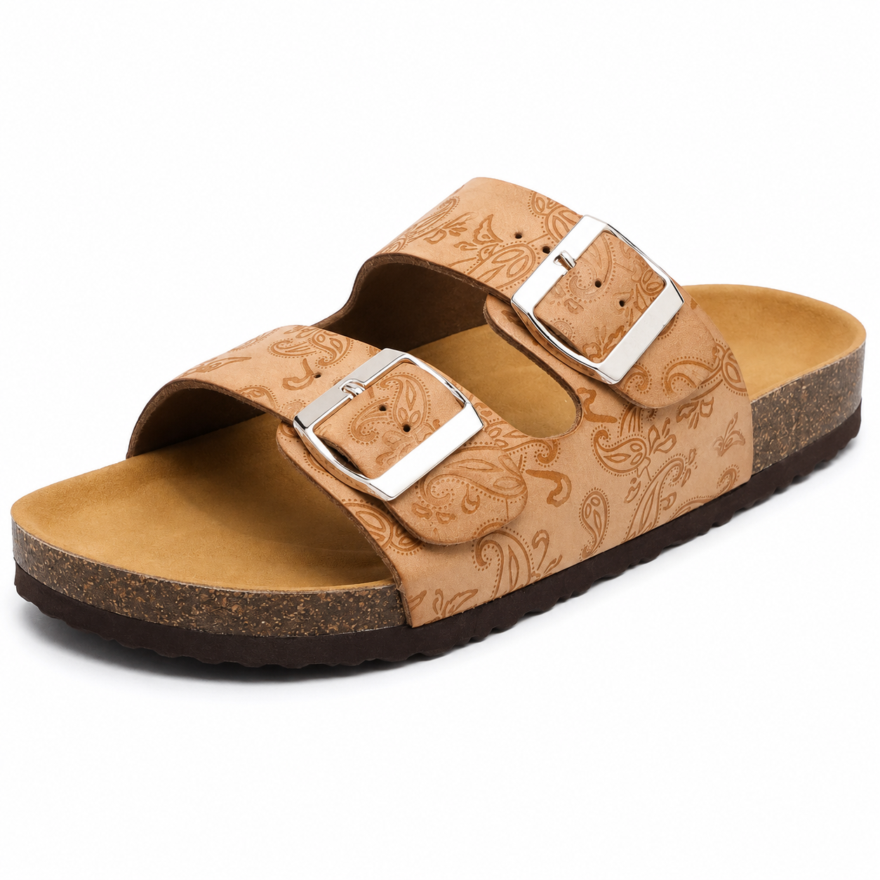 Maric Sandales Mules Femme – Mules à Semelle en Liège avec Brides Ajustables