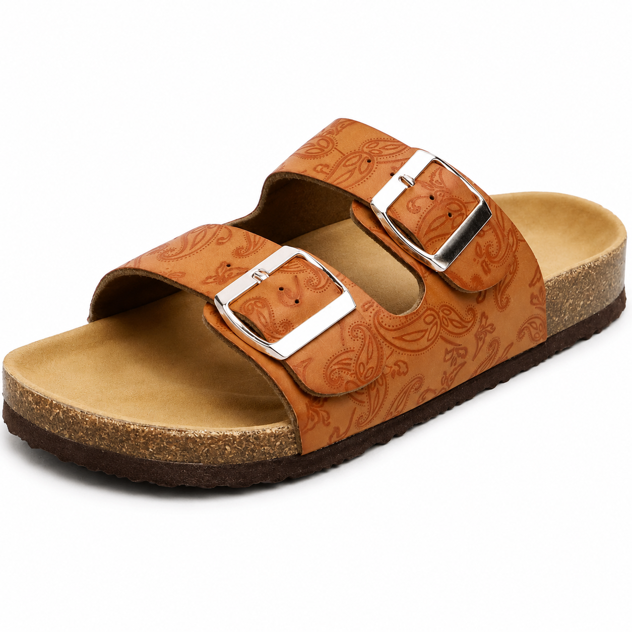 Maric Sandales Mules Femme – Mules à Semelle en Liège avec Brides Ajustables