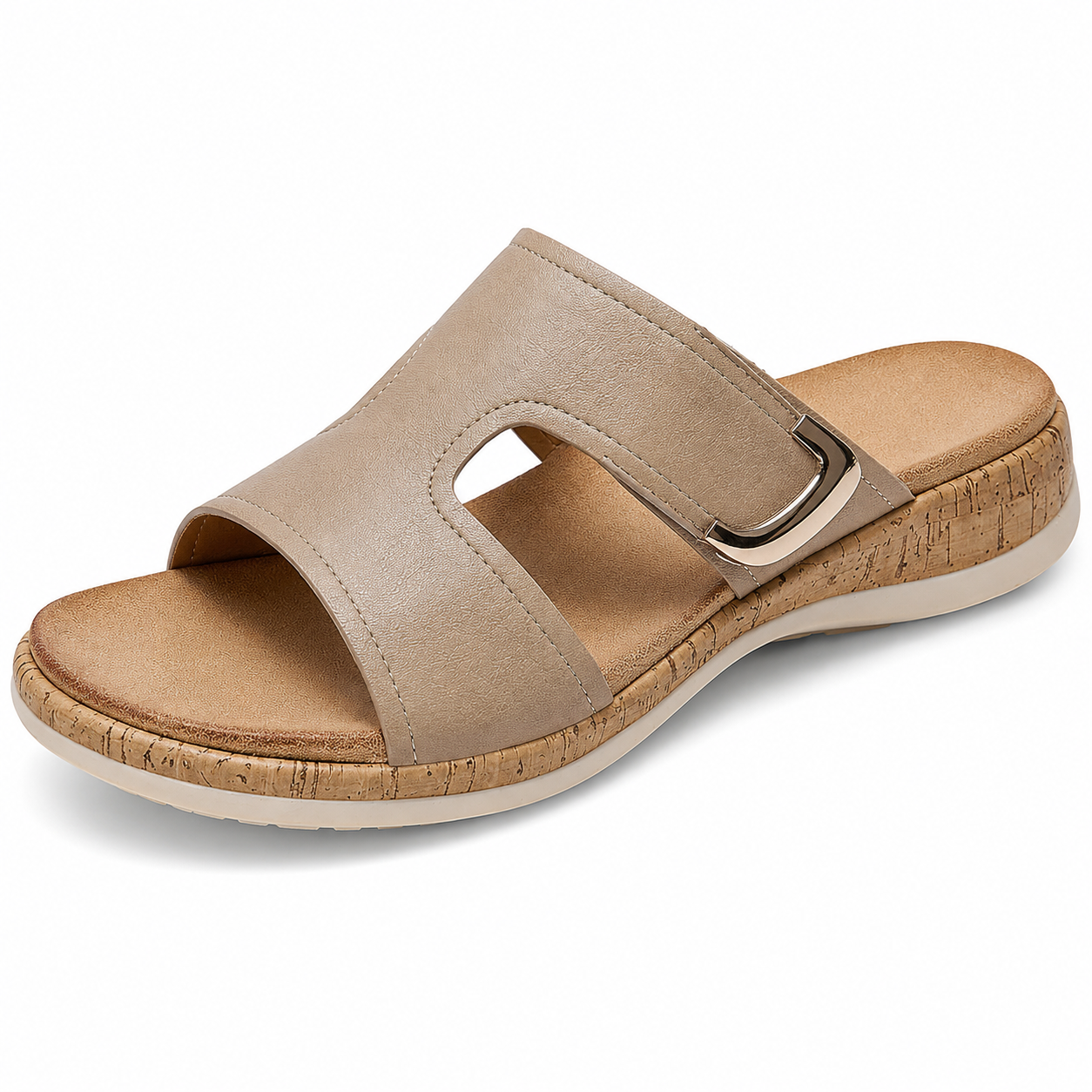 Gisèle Sandales Femme Confort – Mules à Bride Ajustable avec Soutien de la Voûte Plantaire