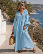 Éliane Robe Femme – Robe Monochrome Élégante pour le Quotidien