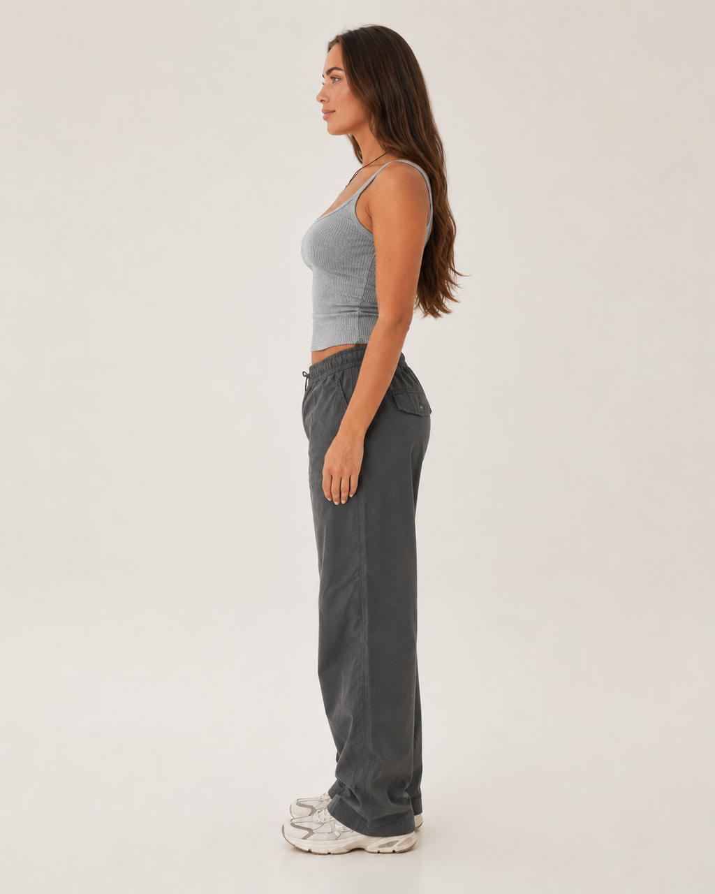 Isolde Camiseta de tirantes para mujer, acanalada, con escote redondo, tirantes finos, ajustada y cómoda