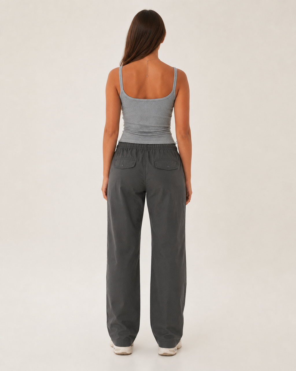 Isolde Camiseta de tirantes para mujer, acanalada, con escote redondo, tirantes finos, ajustada y cómoda